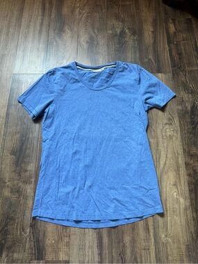 J. Lindeberg Men's Blue Crewneck Short-Sleeve Shirt